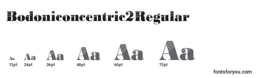 Размеры шрифта Bodoniconcentric2Regular
