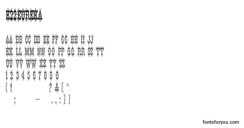 A fonte K22Eureka (34582) – alfabeto, números, caracteres especiais