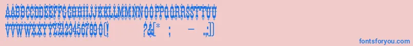 K22Eureka Font – Blue Fonts on Pink Background