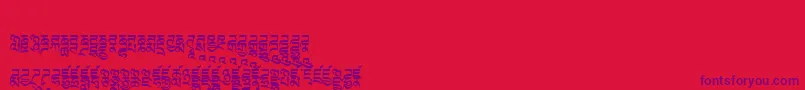 Tibetanmachineweb3 Font – Purple Fonts on Red Background