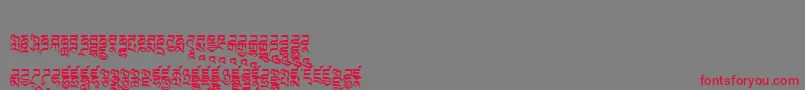 Tibetanmachineweb3 Font – Red Fonts on Gray Background