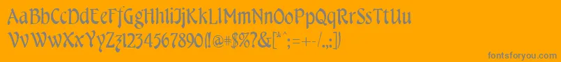 CheshireRegular Font – Gray Fonts on Orange Background