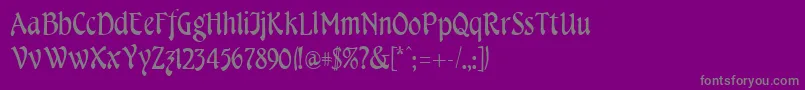 CheshireRegular-Schriftart – Graue Schriften auf violettem Hintergrund