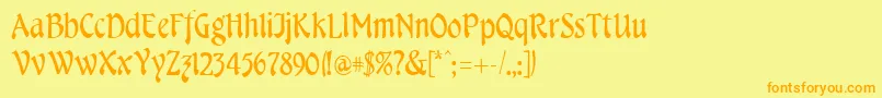CheshireRegular Font – Orange Fonts on Yellow Background