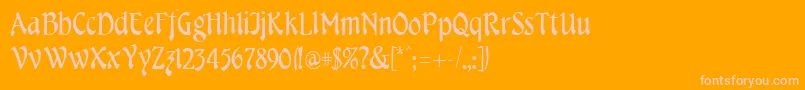 CheshireRegular-Schriftart – Rosa Schriften auf orangefarbenem Hintergrund