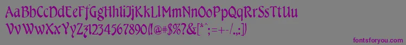CheshireRegular Font – Purple Fonts on Gray Background