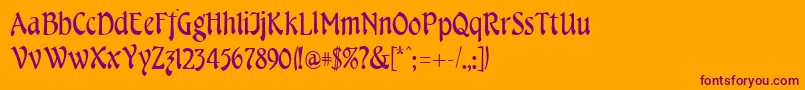 CheshireRegular Font – Purple Fonts on Orange Background