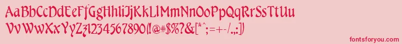 CheshireRegular Font – Red Fonts on Pink Background