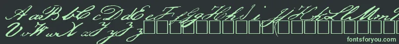 Jeffrson Font – Green Fonts on Black Background