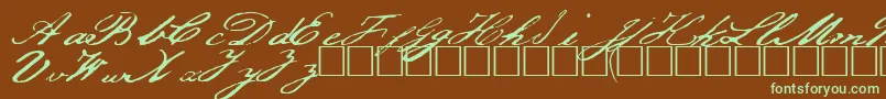 Шрифт Jeffrson – зелёные шрифты на коричневом фоне