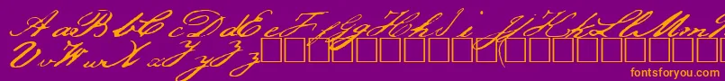 Jeffrson Font – Orange Fonts on Purple Background