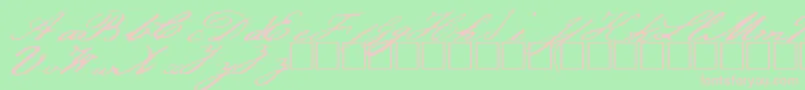 Jeffrson Font – Pink Fonts on Green Background