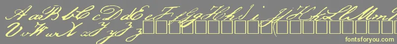 Jeffrson Font – Yellow Fonts on Gray Background