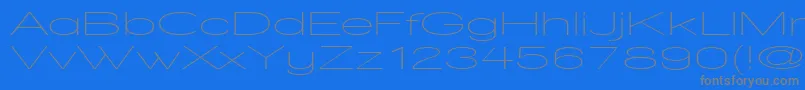 WalkwayUltraexpand Font – Gray Fonts on Blue Background