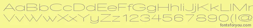 WalkwayUltraexpand Font – Gray Fonts on Yellow Background