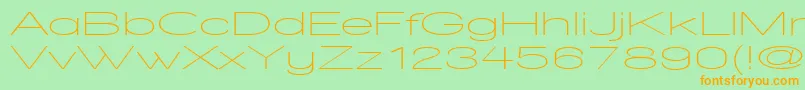 WalkwayUltraexpand Font – Orange Fonts on Green Background