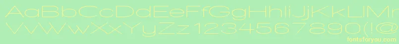 WalkwayUltraexpand Font – Yellow Fonts on Green Background