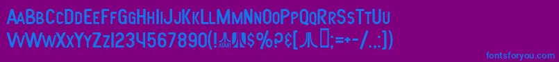 Шрифт SfAtarianSystem – синие шрифты на фиолетовом фоне