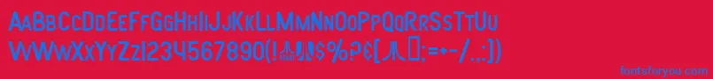 SfAtarianSystem Font – Blue Fonts on Red Background