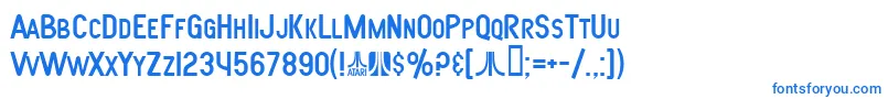 Шрифт SfAtarianSystem – синие шрифты на белом фоне