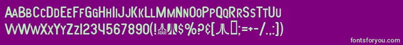 Шрифт SfAtarianSystem – зелёные шрифты на фиолетовом фоне
