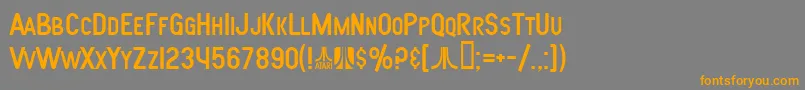 フォントSfAtarianSystem – オレンジの文字は灰色の背景にあります。