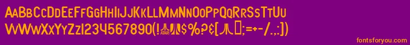 fuente SfAtarianSystem – Fuentes Naranjas Sobre Fondo Morado