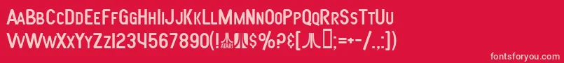SfAtarianSystem Font – Pink Fonts on Red Background