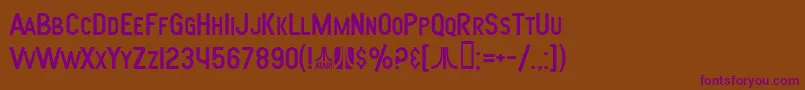 SfAtarianSystem Font – Purple Fonts on Brown Background