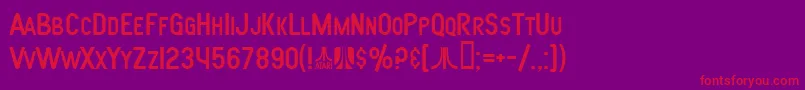 SfAtarianSystem Font – Red Fonts on Purple Background