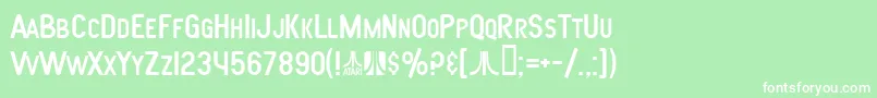 SfAtarianSystem Font – White Fonts on Green Background