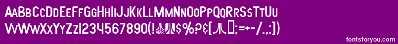 フォントSfAtarianSystem – 紫の背景に白い文字