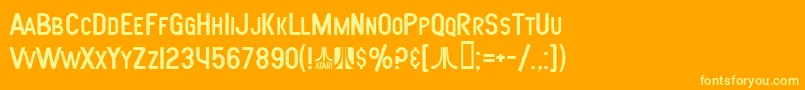 SfAtarianSystem Font – Yellow Fonts on Orange Background