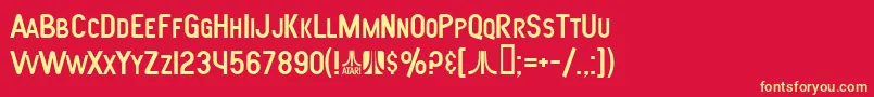 SfAtarianSystem Font – Yellow Fonts on Red Background