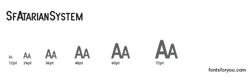 SfAtarianSystem Font Sizes