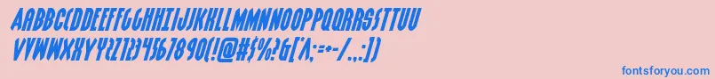 Grendelsmotherexpandital Font – Blue Fonts on Pink Background