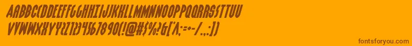 Grendelsmotherexpandital Font – Brown Fonts on Orange Background