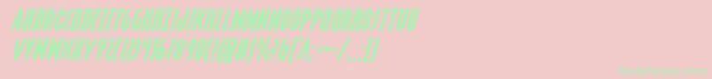 Grendelsmotherexpandital Font – Green Fonts on Pink Background