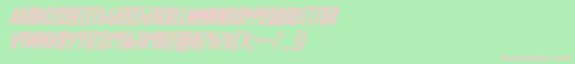 フォントGrendelsmotherexpandital – 緑の背景にピンクのフォント