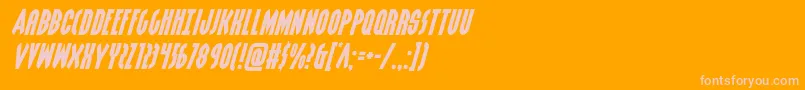 Grendelsmotherexpandital Font – Pink Fonts on Orange Background