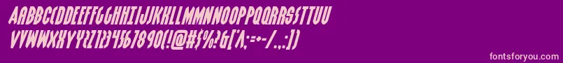 フォントGrendelsmotherexpandital – 紫の背景にピンクのフォント