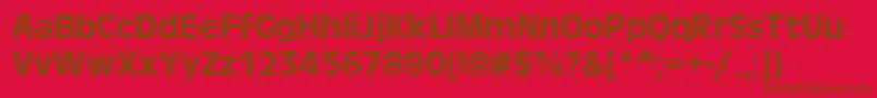 フォントVinelandBold – 赤い背景に茶色の文字