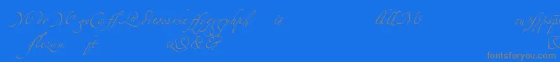 フォントLinotypezapfinoLigature – 青い背景に灰色の文字