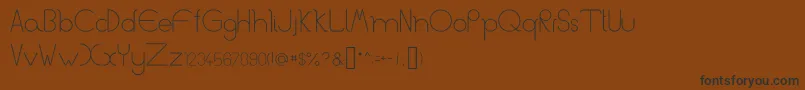 Curvy Font – Black Fonts on Brown Background
