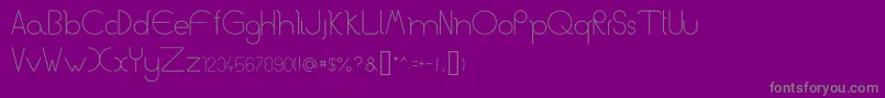 Curvy Font – Gray Fonts on Purple Background