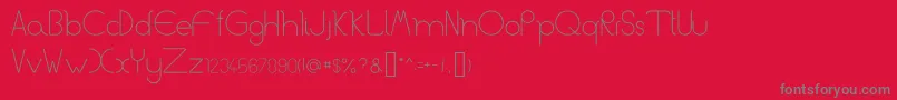 フォントCurvy – 赤い背景に灰色の文字