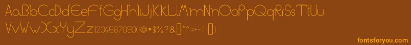 Curvy Font – Orange Fonts on Brown Background