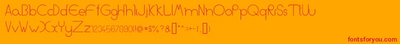 Curvy Font – Red Fonts on Orange Background