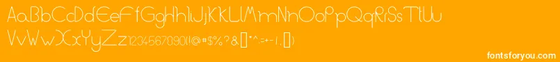 Curvy Font – White Fonts on Orange Background