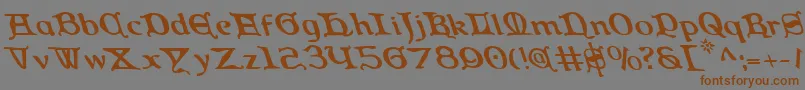More about QueenCountryLeftalic Font QueenCountryLeftalic Font – Brown Fonts on Gray Background